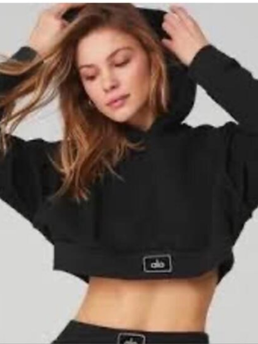 Alo Arena Black Quilted Hoodie